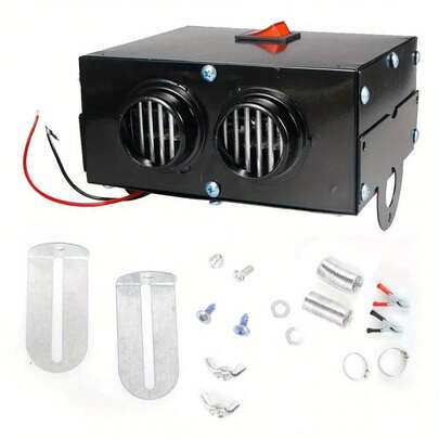 12V 400W Portable Car, All-Season Wonder: Heater + Fan Defroster, Truck Compatible & Convenient For All Seasons, Fast Temperature Adjustment For Cars, Trucks & SUV