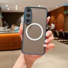 Hadaasi 1 ốp lưng bảo vệ từ tính màu xanh đậm, tương thích với MagSafe, sạc không dây, chống sốc. Tương thích với Samsung S25 Ultra, S24, S23 Ultra, A06, A16, A56, A17, A07, S25 Edge và tương thích với iPhone 16, 15, 14, 13, 12, 11 Pro Max, Pro Plus, 7, 8, SE, 7P, 8P, X, 16e, 17, 17Pro, 17Promax, 17Air, phiên bản quốc tế, không phải phiên bản nội địa. - xanh đậm - Xem 3