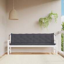Larryhot Cojines de banco de jardín 2 uds antracita 200x50x7 cm, hermoso y práctico, estilo decorativo. - Gris Oscuro - Ver 1
