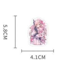 60/120 piezas Pegatinas de dibujos animados lindos de asesina femenina Graffiti para decorar scooter, equipaje, estuche de teléfono, vaso de agua