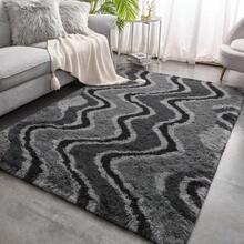 Carpets-Merelax Soft Area Rug For Livingroom Bedroom, Machine Washable 4x6 Black Rugs Fluffy Shaggy Bedside Rug, Non Slip Indoor Carpet For Nursery Kids Room Home Decor Aesthetic