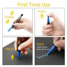 FLYSEA 8/12 Colors Liquid Chalk Markers - Dry Erase Markers Suitable For Chalkboard, Blackboard, Windows, Bistros, Cars, Signs, Chalkboard Labels