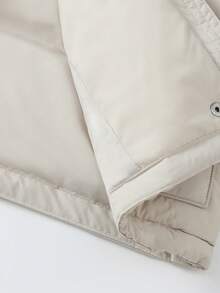 Annil Chaqueta corta de plumas para niñas con tecnología de calefacción de infrarrojos lejanos para aislamiento térmico, a prueba de viento, impermeable, antiestática, con cuello alto y manga larga, diseñada para niños mayores y adolescentes.