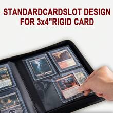 Raccoglitore, contiene oltre 160 top loader, custodia per conservazione di carte con tasche da 4 pezzi per top loader da 3 x 4 pollici, tasche su entrambi i lati per carte da collezione