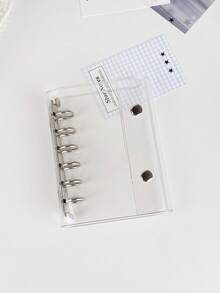 A7 Transparent Portable File Folder With Double Snap Design, Can Store Beautiful Photos, Can Be Used As Photo Album, Money Saving, Stationery, Notebook, Sticker Book, Office Supplies, School Supplies, Back To School