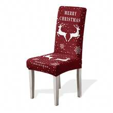 1/4/6/100 pezzi Coprisedia natalizi in tessuto elasticizzato, Coprisedia per casa/hotel/ristorante/sala da pranzo, Decorazioni natalizie a tema cartoni animati - Multicolore - Visualizzare 16
