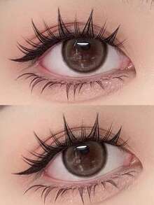 100 szt. kępek słonecznika, grube i urocze, segmentowane sztuczne rzęsy, naturalne, kreskówkowe, skręt C