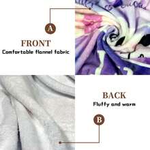 Purple Floral Ballet Throw Blanket For Youth, Lightweight Flannel Fleece, 50x60 Inch, Machine Washable - Purple - View 4