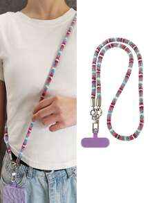 Autumn/Winter Plush Phone Lanyard Strap, Rotatable Metal Clasp, Durable For Women, Long Style