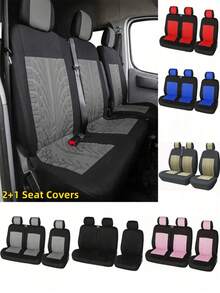 2+1 Seat Covers,Polyester Fiber,Easy To Install, Single And Double Car Seat Covers,Fits Most , Trucks, Truck Front Seat Covers,Protect Your Car Interior.