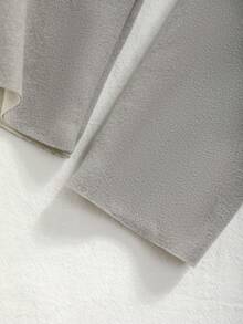 CELILIN Camiseta Térmica de Manga Longa, Gola Redonda, Ajustada, em Malha de Cor Sólida, Casual, para Outono/Inverno - Cinza - Visão 5