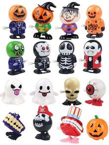 1/6/12 Stücke zufälliger Stil Halloween Aufziehspielzeug - Aufziehspielzeug in Großpackung für Halloween Party Geschenke, Trick or Treat Tüten, Schüler Schule Klassenzimmer Geschenke - Karnevalsspiel Preise