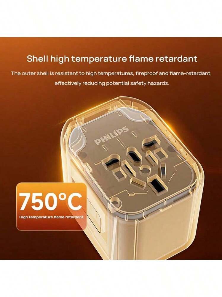 PHILIPS 轉換插頭轉換器SPS1001A/93 全球通用 快速充電 輕巧便攜 升級USB充電功率 一體兩用 國際旅行 商務出差 家庭日常澳規插(220-240V) - 查看 5
