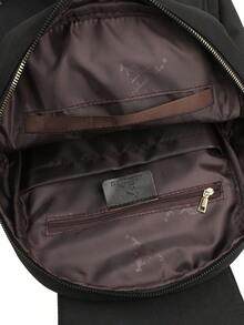 1pc Retro Designer Oxford Backpack, High Quality Large Capacity Women's A Dos Rucksack Bookbag - 2024 School Backpack For Ladies - Black - View 5