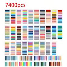 37 Styles, 7400pcs Retro European Style, Fluorescent Color, Vintage European Color PET Transparent Sticky Notes, Student Supplies Index Stickers, Muted Color Memo Pads, School Supplies Indicator Stickers