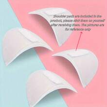 1pc/2pcs Thick Shoulder Pads, Suitable For Sewing DIY Jackets, Wedding T-Shirts And Fashion Accessories, Adjustable, 3D Contour Design, Suitable For Parties, Birthdays, Suits, Shirts - Fabric, Back To School - Multicolor - View 3