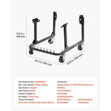Engine Stand, 750 LBS Load Capacity Engine Motor Stand, Heavy-Duty Steel Motor Holder With 4 Swivel Casters And 4 Hook Positions, Suitable For BB-CHEVY And GEN-1 SB-CHEVY Engines - U字形 - 查看 7