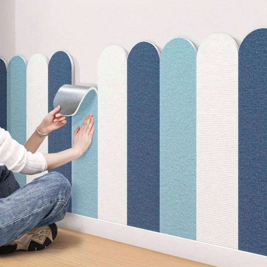 6pcs Soft Self-Adhesive Wall Stickers, Modern Minimalist 3D Wall Padding, Peel-And-Stick Removable And Interchangeable, Designed To Prevent Bumps And Cover Unsightly Walls, Perfect For Wall Decor, Room Decor, Home Decor, Bedroom Accessories And Home Accessories
