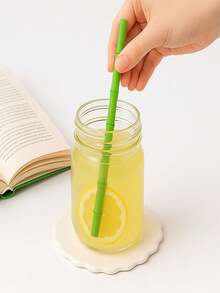 MYLOLF 6/8/12 piezas Pajitas de silicona reutilizables con cepillo de limpieza, material de silicona suave, forma de bambú creativa - Pajitas plegables, fáciles de limpiar y reutilizar, adecuadas para café, té de burbujas y camping al aire libre Pajitas para beber a alta temperatura, aplicables para Halloween, Navidad