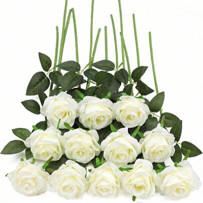 1/5/8PCS Autumn Artificial Rose Flowers Valentine's Day Bundle Decoration Wedding Decoration Bride Handheld Flower Wrist Flower Breast Material Home Dining Room Bedroom Vase Decoration Flower Bundle DIY Birthday Party Cake Material Valentine's Day New Years Gifts Material Shooting Props