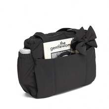 Fashionable Bow Decoration Large Capacity Tote Bag, Available In Multiple Colors, Lightweight Waterproof Fabric+Durable Handle, Multi-Layer Partition Storage (Suitable For Yoga Mats/Laptops/Daily Small Items), Shoulder And Back Carrying Dual-Use, Suitable For Commuting/Outdoor Fitness/Street Fashion/Travel And Other Scenarios, Practical Aesthetic Bag - 黑色 - 查看 8
