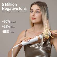 UKLISS Air Style 7-In-1 Upgraded Version 110,000 RPM Hair Dryer Brush Styling Brush (Quick Dry For Wet Hair), Round Brush, Straightening Brush, Curling Brush, Automatic Hair Curling Iron, Hair Dryer Diffuser, Multifunctional Family All-In-One Christmas Gift - 查看 5