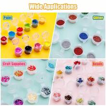 90-30pcs Mini Acrylic Paint Pot Set With Lids - 5/10/15 Strips, 3ml/0.1oz Containers For School Art Projects & Crafts Acrylic Painting Supplies Miniature Painting Supplies - Multicolor - View 5