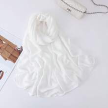 1pc Women's Wide-Banded Solid Color Breathable Head Scarf, Classic Minimalist Lightweight Long Scarf, Women's Daily Headwrap, Elegant Shawl