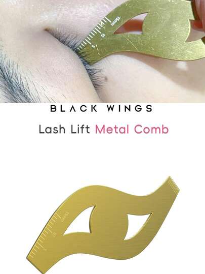 BLACKWINGS Wielorazowe metalowe podkładki do podkręcania rzęs, silikonowe podkładki do podnoszenia rzęs, zalotka do rzęs, aplikator, zestaw narzędzi do podkręcania rzęs, silikonowa zalotka do rzęs, pręt do podnoszenia rzęs, narzędzia do makijażu, akcesoria do makijażu, wielorazowe podkładki do podnoszenia rzęs