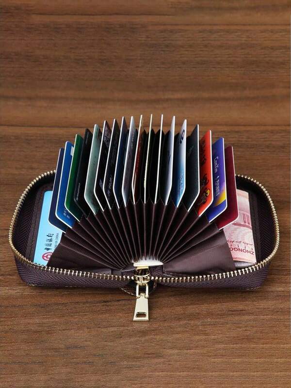 1 قطعة حامل بطاقات من الجلد الاصطناعي | محفظة مانعة للتشويش RFID للجنسين | تصميم متعدد الفتحات وفائق النحافة مع إغلاق بسحاب | علبة بطاقات ائتمان أسود بسيط آمنة وأنيقة مناسبة للرجال والنساء | تصميم بسيط | خياطة متينة، محفظة فتحات البطاقات