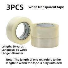 3PCS/1PC 4.8cm/1.89 Inches Wide Packaging Tape, Yellowish-White Transparent Packaging Tape, Brown Packaging Tape, Suitable For Light And Heavy Packaging. The Width Of The Tape Roll Is 4.8cm/1.89 Inches, And The Length Is 60 Meters /60 Yards And 100 Meters/Yards. There Are Multiple Specifications To Choose From.