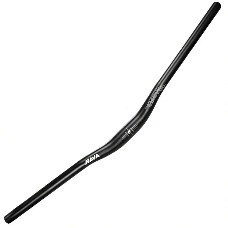 Rise Bar Curved Handlebar 31.8x730mm Backsweep 9° Aluminum Mountain Bike Rava - Black - View 1