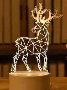 Luz nocturna acrílica 3D USB creativa, luz LED blanca cálida para decoración de dormitorio, regalo ideal para escritorio, oficina y dormitorio. - Adular - Ver 2