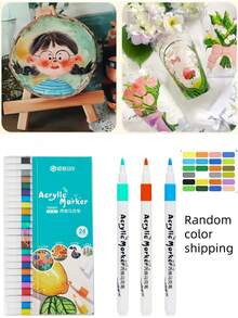 Multi-Purpose Markers In 12 Colors /24 Colors /36 Colors /48 Colors Best-Selling Pvc Box-Packed Acrylic Marker Pens For Graffiti, Stackable Color Children's Brushes Wholesale, Suitable For Blackboard