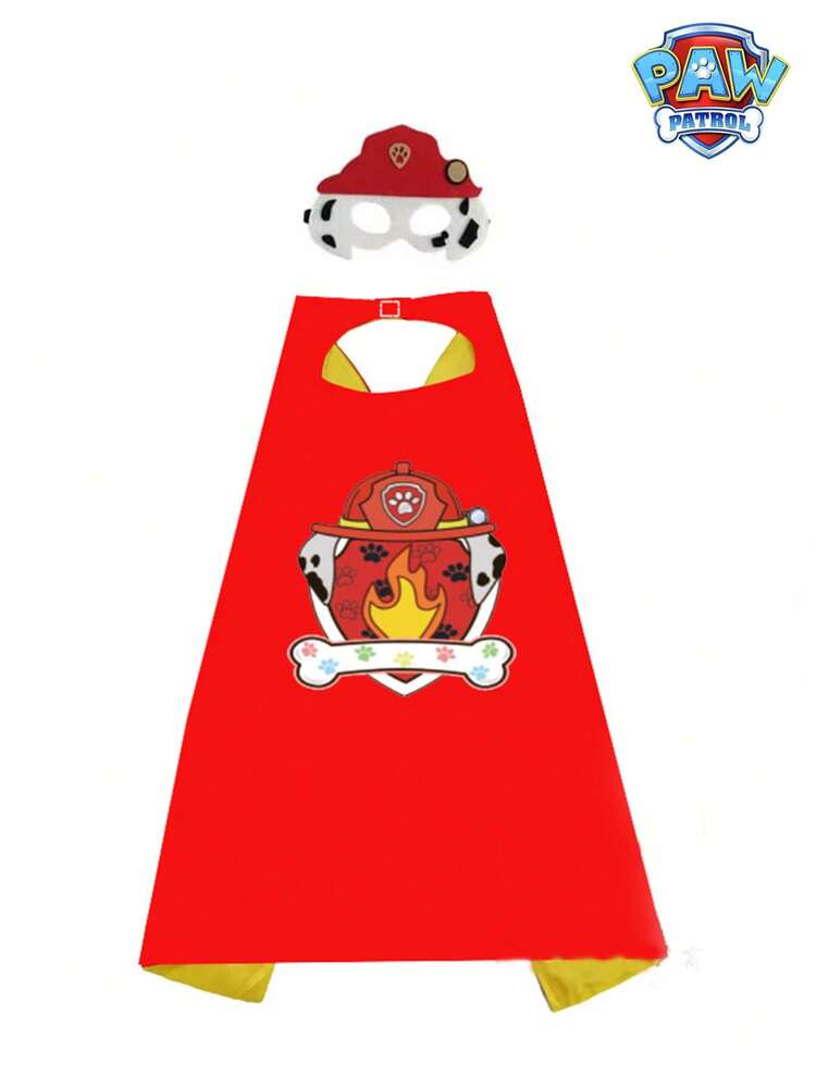 2 piezas Máscara de ojo, capa y capa de Paw Patrol Ryder Chase Super Hero de doble capa, adecuado para cumpleaños, Navidad, Halloween, graduación y decoración de vuelta a la escuela - Multicolor - Añade 8