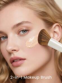 MAANGE 一套专业双头化妆刷，旅行必备，包含粉底刷、腮红刷、高光刷、修容刷、散粉刷，斜角管身设计，柔软纤维材质，便携易用，是送给女性/女孩的绝佳礼物。