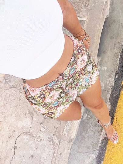 Women Y2k Sequin Mini Skirt Sparkly Plaid Print Low Rise Glitter Bodycon Skirts Hip Party Shiny Skirt