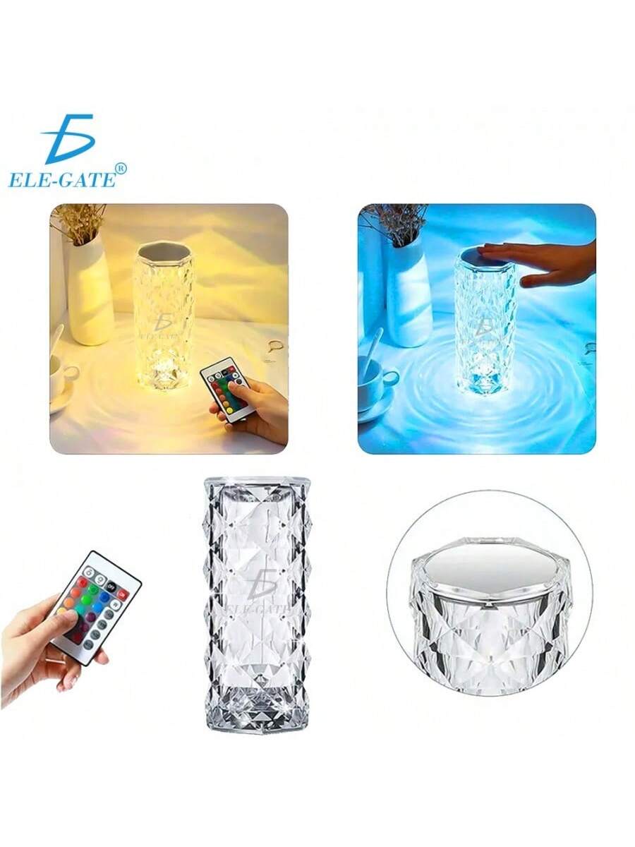 Lámpara de mesa de cristal acrílico 3D