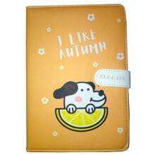 Cuaderno de cuero A5 Kawaii con 100 hj - Blanco - Ver 2