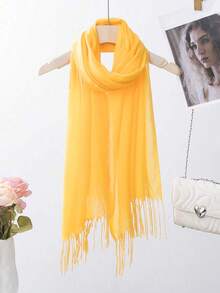 1 xale clássico à prova de vento de cor sólida, 180 x 70 cm, cachecol fino unissex moderno, adequado para ambientes com ar-condicionado, cachecol extra grande para manter aquecido