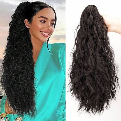 Water Waves Curling The Ponytail, Enhancing One's Appearance, Soft Texture, High Durability, Suitable For Women, Perfect For Halloween Celebrations.
