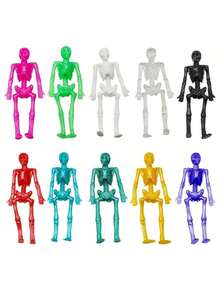 2/12/24/48 Stücke zufällige Farbe Halloween Dehnbare Skelett Spielzeuge - Sortierte Farbe Dehnbare Schädel Quetsch Spielzeuge für Party Geschenke - Fröhliche Halloween Geschenktüten Füllungen - Halloween Klebrige Spielzeuge - Halloween Kleine Geschenke für Trick or Treat