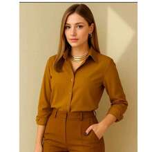 Kit 2 Long Sleeve Striped Dress Shirts For Summer Fashion - 馬薩拉葡萄酒套裝 - 查看 2