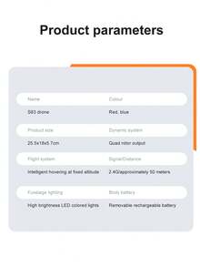 4DRC 2025年最新款S83遥控战斗无人机，支持手持操控和重力感应遥控。它配备一键起飞/降落、360°翻滚和悬停功能。此外，它是一款采用EPP泡沫材料制成的战斗飞机/发光滑翔直升机，男女皆宜的玩具无人机。 - 藍色 - 查看 9