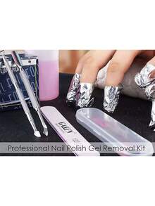 500片铝箔卸甲水包，适用于美甲、浸泡卸除亚克力凝胶指甲油等美甲用品 - 彩色 - 查看 6