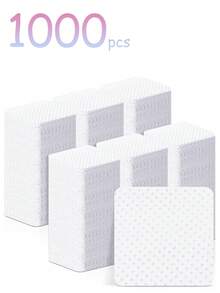 2000pcs/1000pcs Lint-Free Nail Wipes, White Lint-Free Nail Wipes, Non-Linting Nail Wipes, Comfortable Material, Suitable For Gel Nails, Nail Polish Remover Wipes, Eyelash Extension Glue Removal, Nail Cleaning Pads, Applicable For Cleaning Bottle Caps, Tweezers, Nail Brushes And Eyelash Brushes, Nail Polish Remover, Gel Nail Polish And Acrylic Nails (500pcs 300pcs 200pcs 100pcs 50pcs)