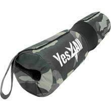 Yes4All - Almohadilla de nailon de espuma gruesa, almohadilla protectora para el cuello y los hombros para estocadas, sentadillas y cadera de ajuste  estándar - Camuflaje Negro - Ver 4