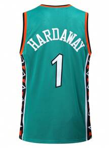 Atonmore Herren Basketball Trikot 1 grün mit gesticktem und genähtem Basketball Logo, ärmelloses Lässig Sport Shirt