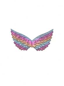 Colorful Angel Wings Backpack Decor, Cute Cartoon Angel Wings Accessory For Birthday Party, Cosplay, Masquerade Ball, Party Wings - Multicolor - View 14