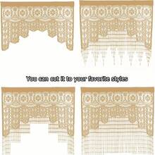 39*79in/100*200cm Macrame Lace Door String Curtain For Doorways, Room Divider Doorway Hippie Window Panel Room Divider Wall Closet Curtains For Bedroom Closet Door Drapes Decorations - 香檳色 - 查看 2